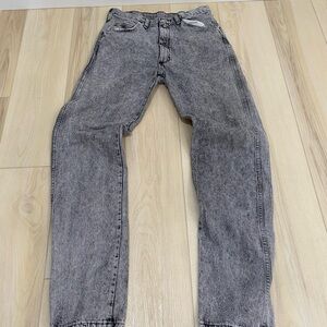 Vintage Wrangler Jeans Mens 34x36 (32x32) Black Acid Wash Straight USA Made